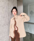Wave Line Contrast Shirt